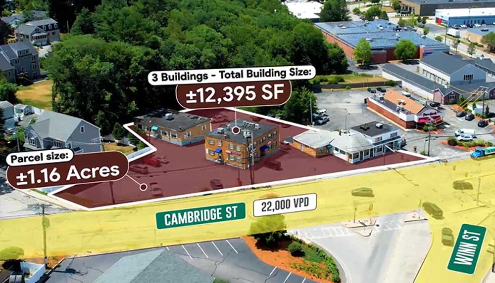 Summit Realty Partners sells three commercial buildings in Burlington, MA on 1.16 +/- acres for $2,550,000